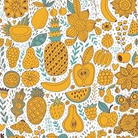 My Favorite Recipes Cookbook: Blank Cookbook, 150 pages, 8.5 x 8.5 inches (Yellow Fruit Design) (Blank Cookbooks) 1540613445 Book Cover