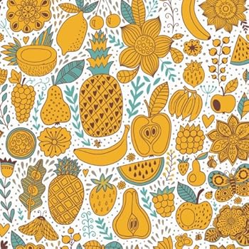 My Favorite Recipes Cookbook: Blank Cookbook, 150 pages, 8.5 x 8.5 inches (Yellow Fruit Design) (Blank Cookbooks)