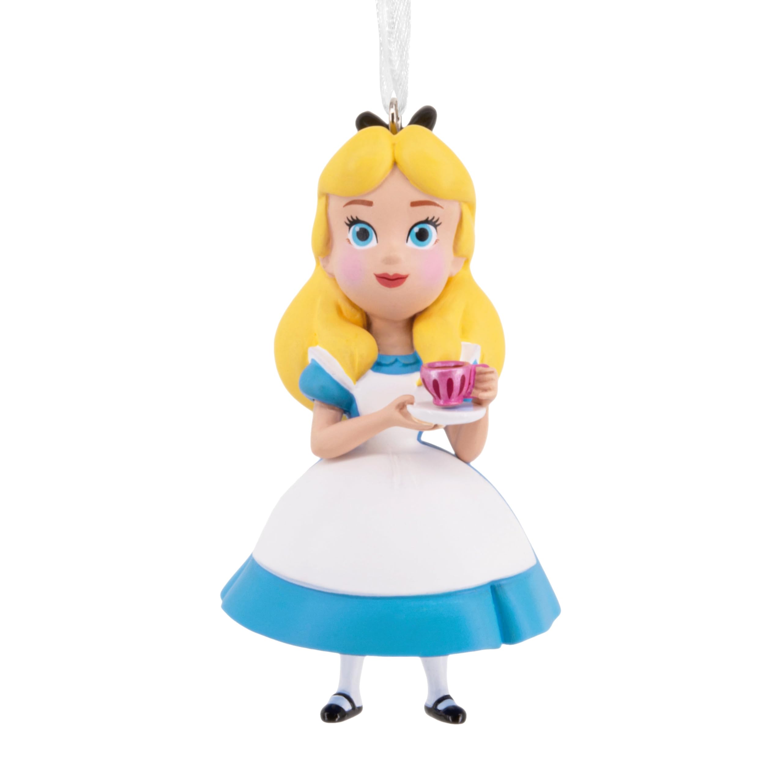 Hallmark Alice in Wonderland Keepsake Hanging Ornament, Disney Tree Decoration, Blue, White