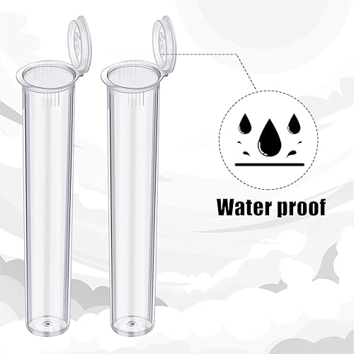 Miniatura 6 de Tubos transparentes con parte superior, contenedor pre-enrollado a prueba de olores, frasco de plástico sin BPA, práctica junta superior, vial