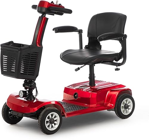 Scooter de movilidad de 4 ruedas  Dispositivo móvil eléctrico para silla de ruedas ayuda de movilidad de viaje para adultos  Plegable, plegable y