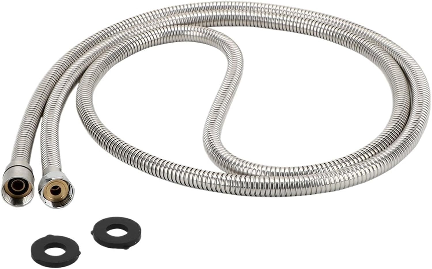 Shower Hose, Stainless Steel Shower Hose Silver 1.2m 1.5m 2m Bathroom Plumbing
