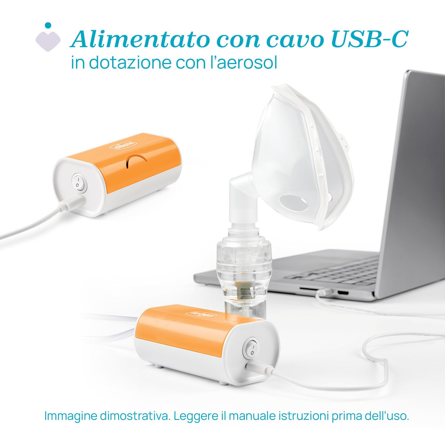 Chicco Nebulizzatore a Micropistone Portatile Silenzioso per Bambini e Adulti