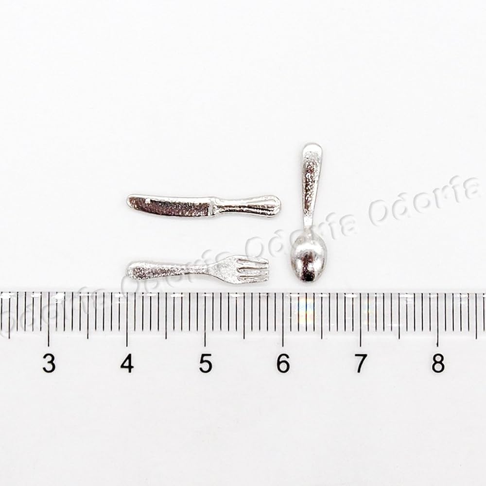 Amazon | Odoria 1/12 ミニチュア カトラリー フォーク スプーン