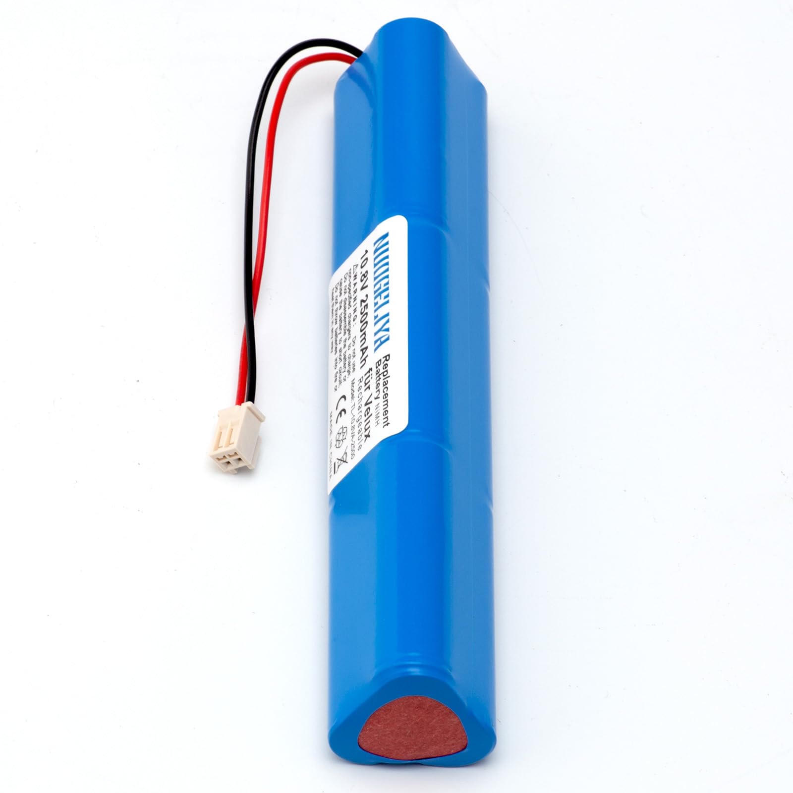Batería de repuesto para ventanas solares Velux y persianas enrollables, 10,8 V, 2500 mAh, NiMH con cable y enchufe