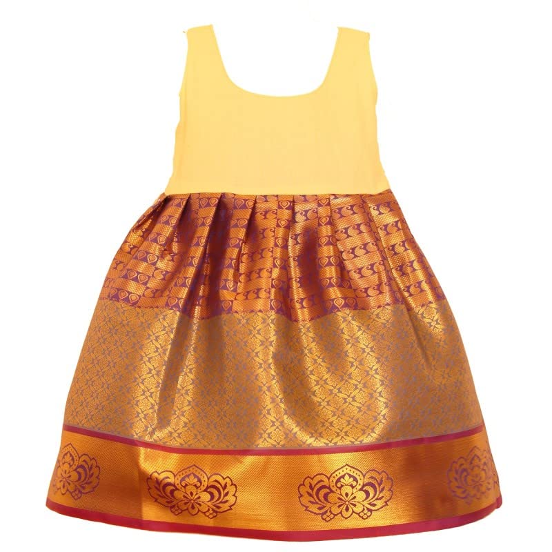 Image of GIRLS TRADITIONAL PATTU PAVADAI (LWSY - $P)