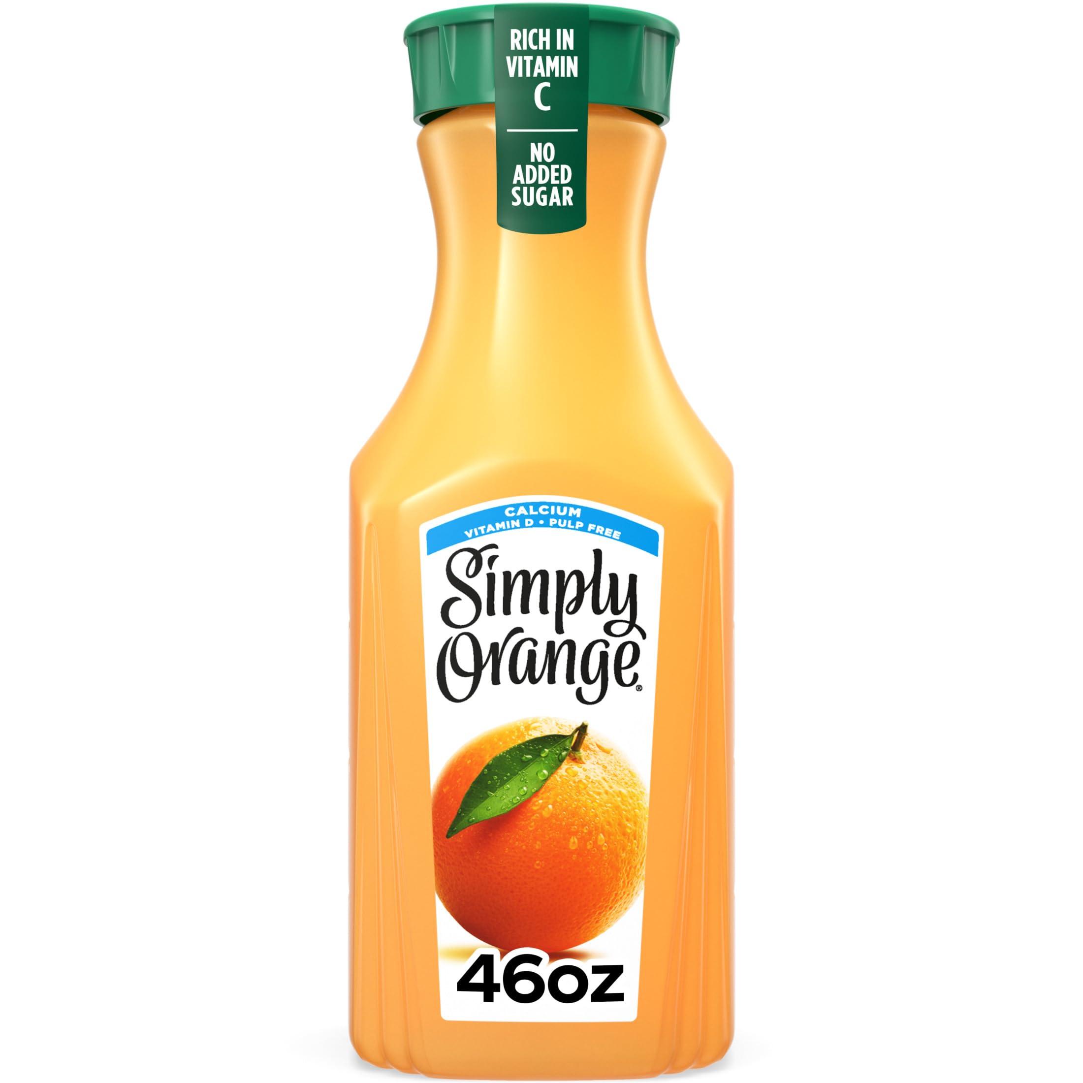 Simply Orange Juice with Calcium Bottle, 46 fl oz