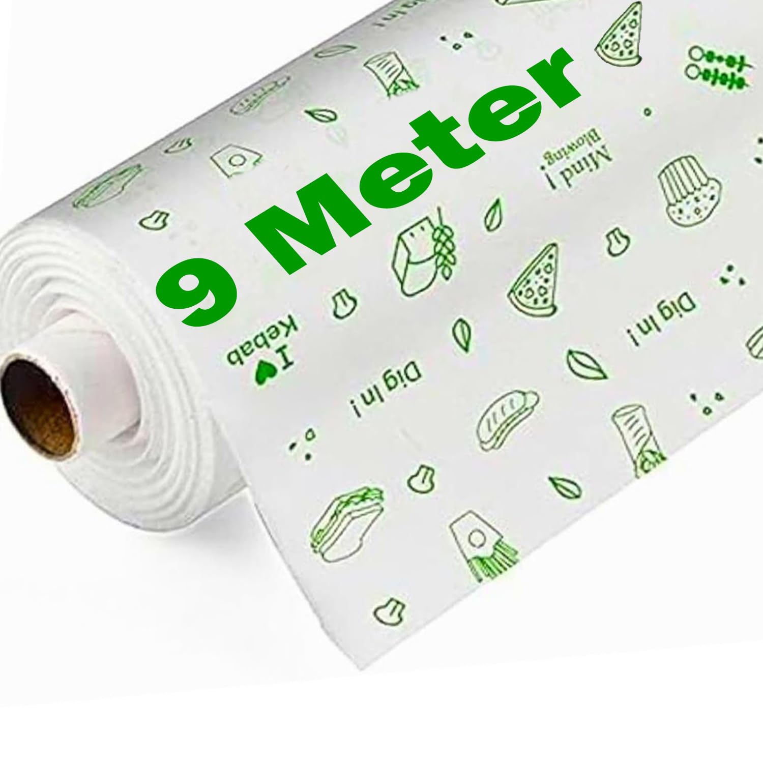 OFIXO 9 Meters Food Wrapping Paper Roll - Premium Non-Stick Butter Wrapping Paper. Food Wrapping Paper