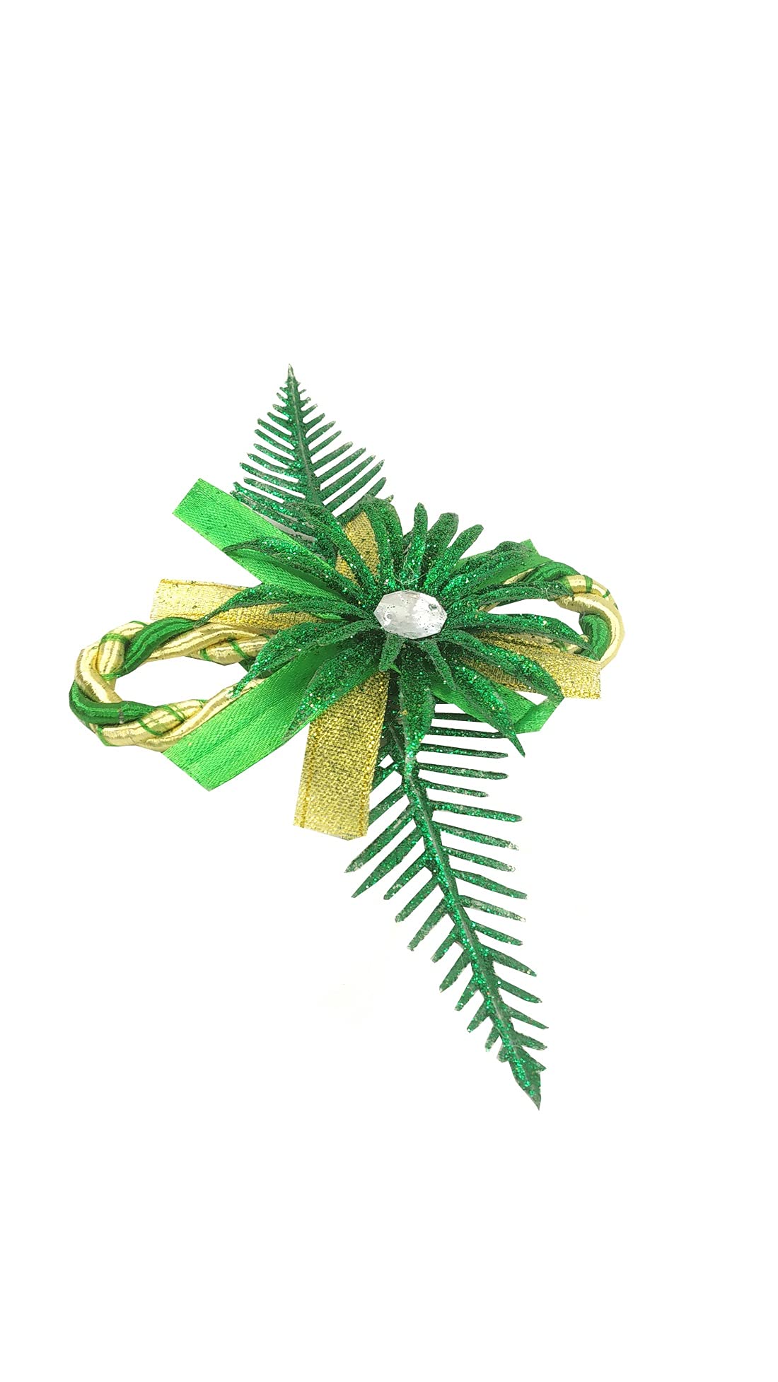 De-Ultimate Set of 1 Pkt Green Artificial Flowers (6 Pcs in Each Pkt) for Home Birthday Parties Hall Craft Decorations, Wedding Invitation Card Decor, Gift Packing/Wrapping, Arts and Craftworks 1