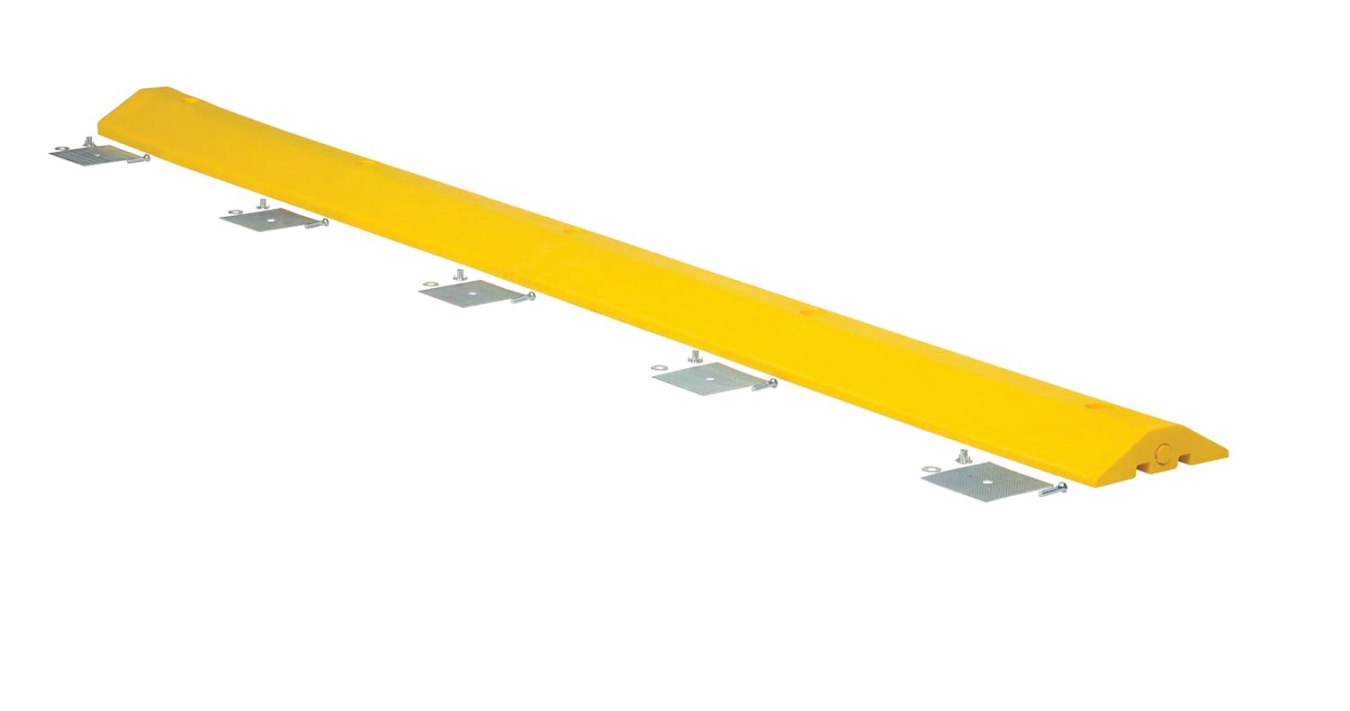 Vestil SBG-108 Plastic Speed Bump Glue Down Hardware 106 in. x 10 in. x 2 in. Yellow