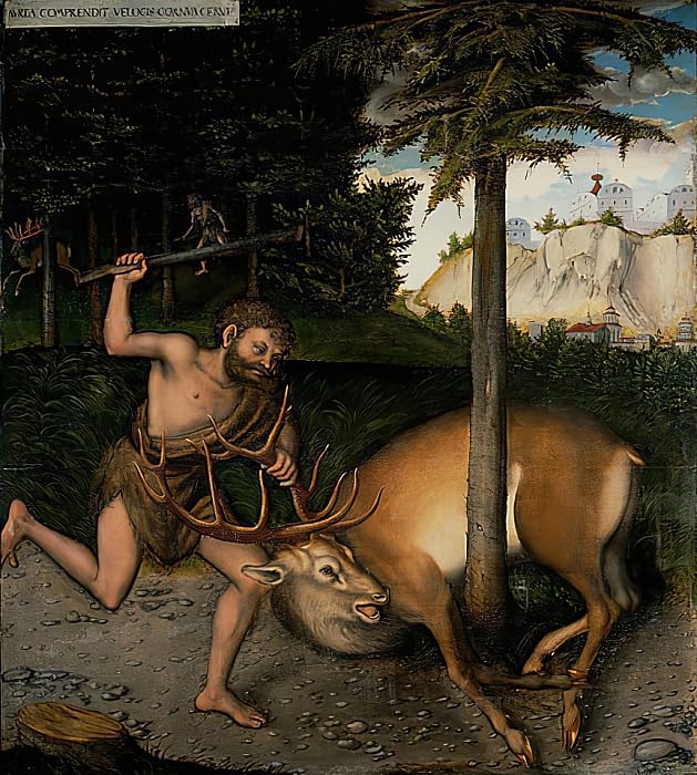 Toile Vierge Marie par Lucas Cranach, impression d'art premium 60x90cm