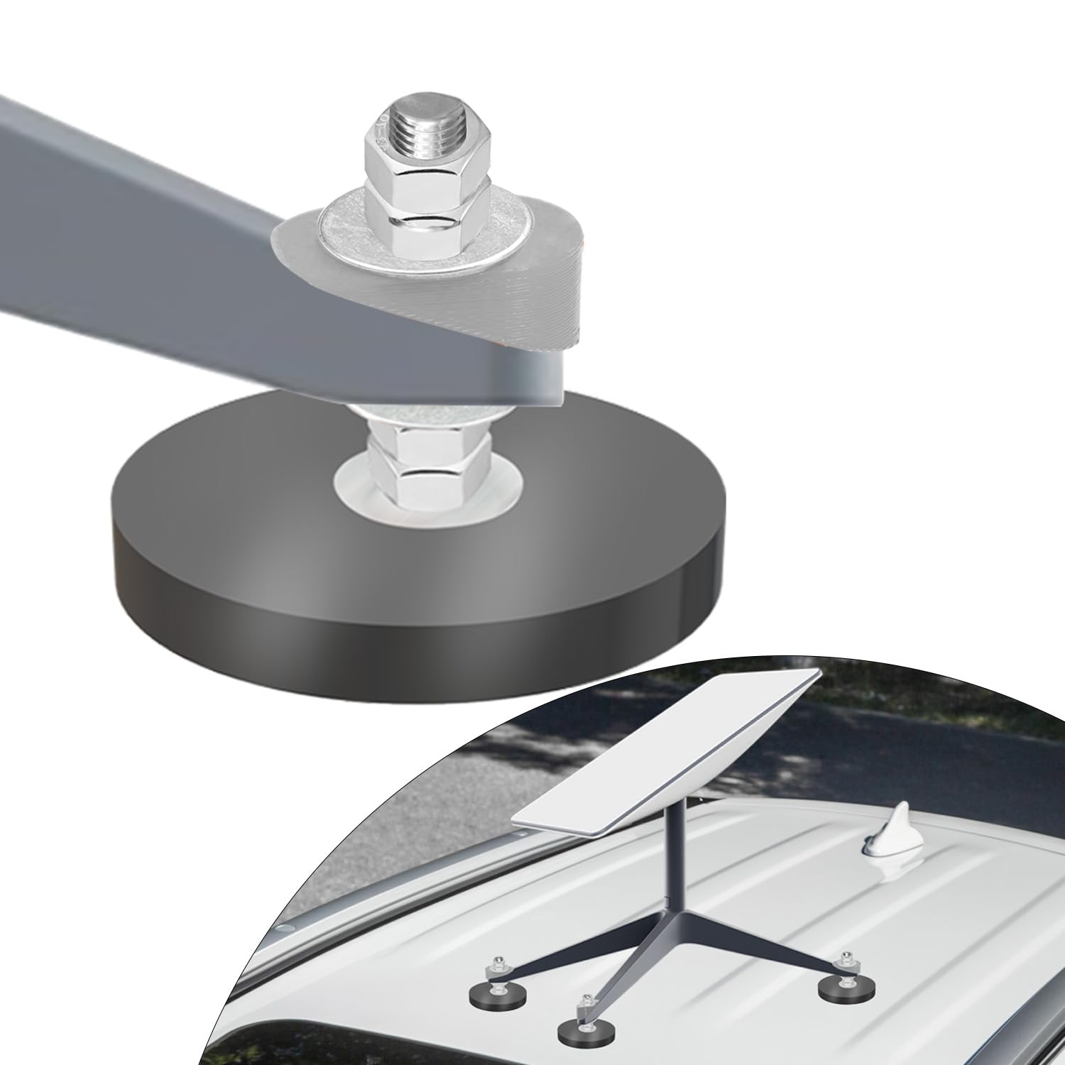 Starlink Magnetic Roof Mount, Aspotify Starlink Magnet Mount, Starlink Mounting Kit, Starlink Roof Mount for Starlink Antenna Mount, Starlink Pole Mount