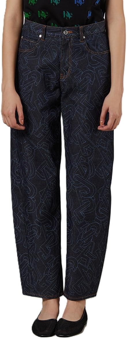 [ダブルスタンダードクロージング] ロゴレーザー加工デニムワイドパンツ 0206-471-251 レディース