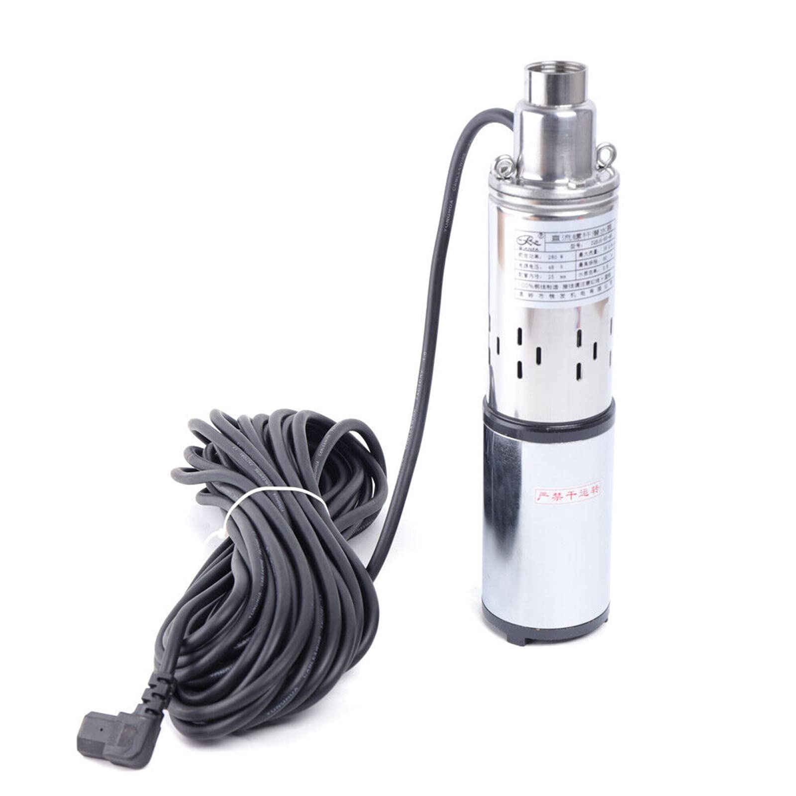 Bomba solar para pozos profundos, 16 l/min, bomba de agua solar, sumergible, 280 W, acero inoxidable, bomba sumergible, 48 V
