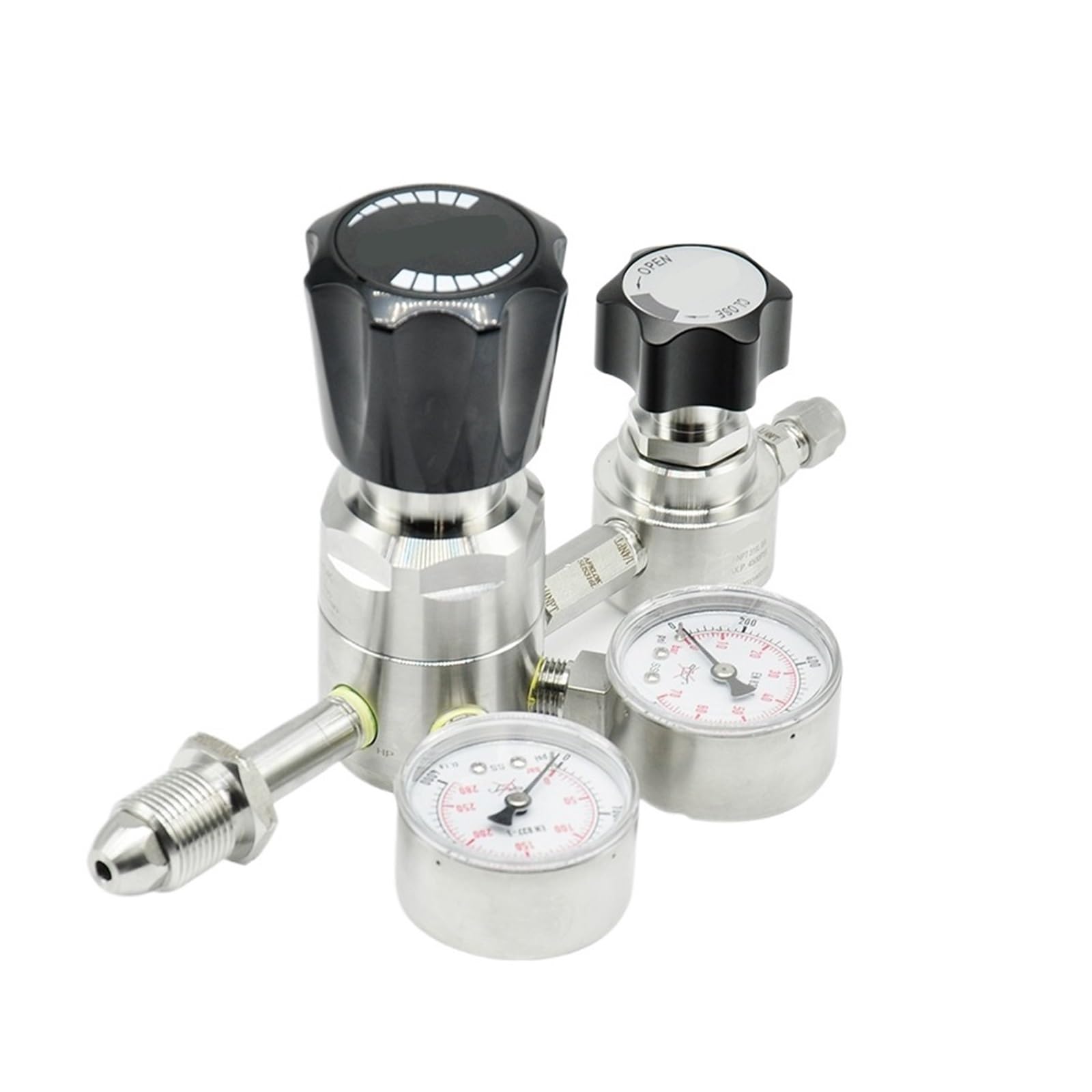 regulador de presion Agua Regulador de presión de precisión 0,06 Regulador de presión de dióxido de Carbono CO2 argón Regulador de Cilindro de Acero Inoxidable 316 con manómetro