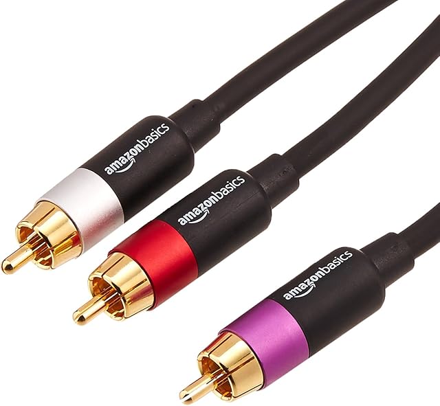 Amazon Basics 1-Male to 2-Male RCA Audio Cable - 1.22 meters