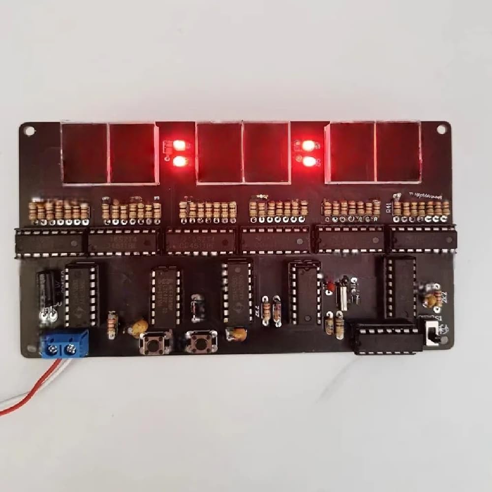 4.5V-5.5V 6-bit Digital Circuit Clock kit Electronic Clock Teaching Training Welding and DIY Production Module