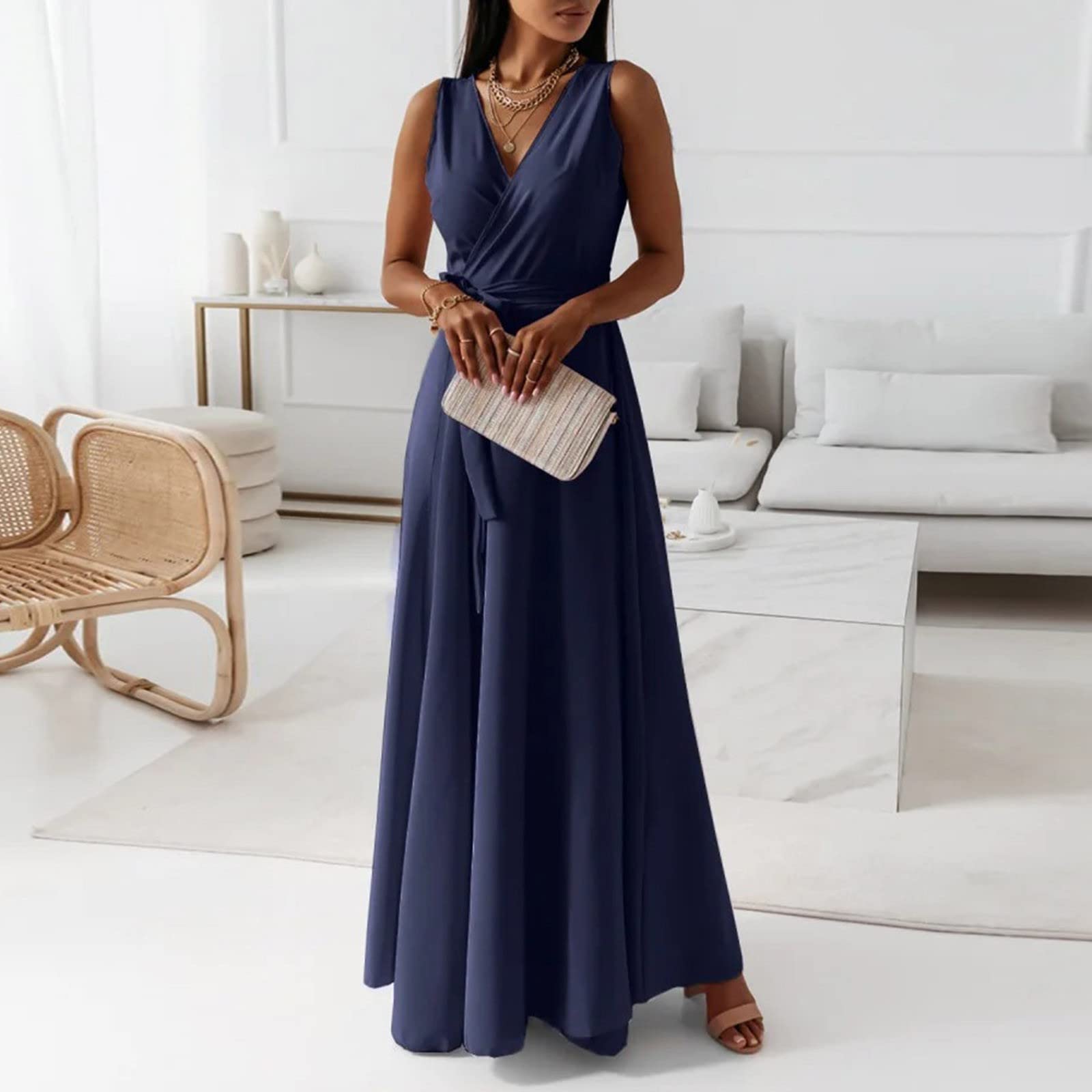 Abiti Donna Cerimonia Vintage Eleganti Cerimonia Abito da Donna Ballo Abiti Damigella d'Onore alla Moda Lunghi Classico Vestito da Sera Cocktail Party da Sera Abito Donna Lungo