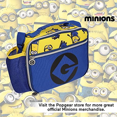 Popgear Minions Characters Lunch Box, Kids, One Size, Yellow / Blue, Official Merchandise