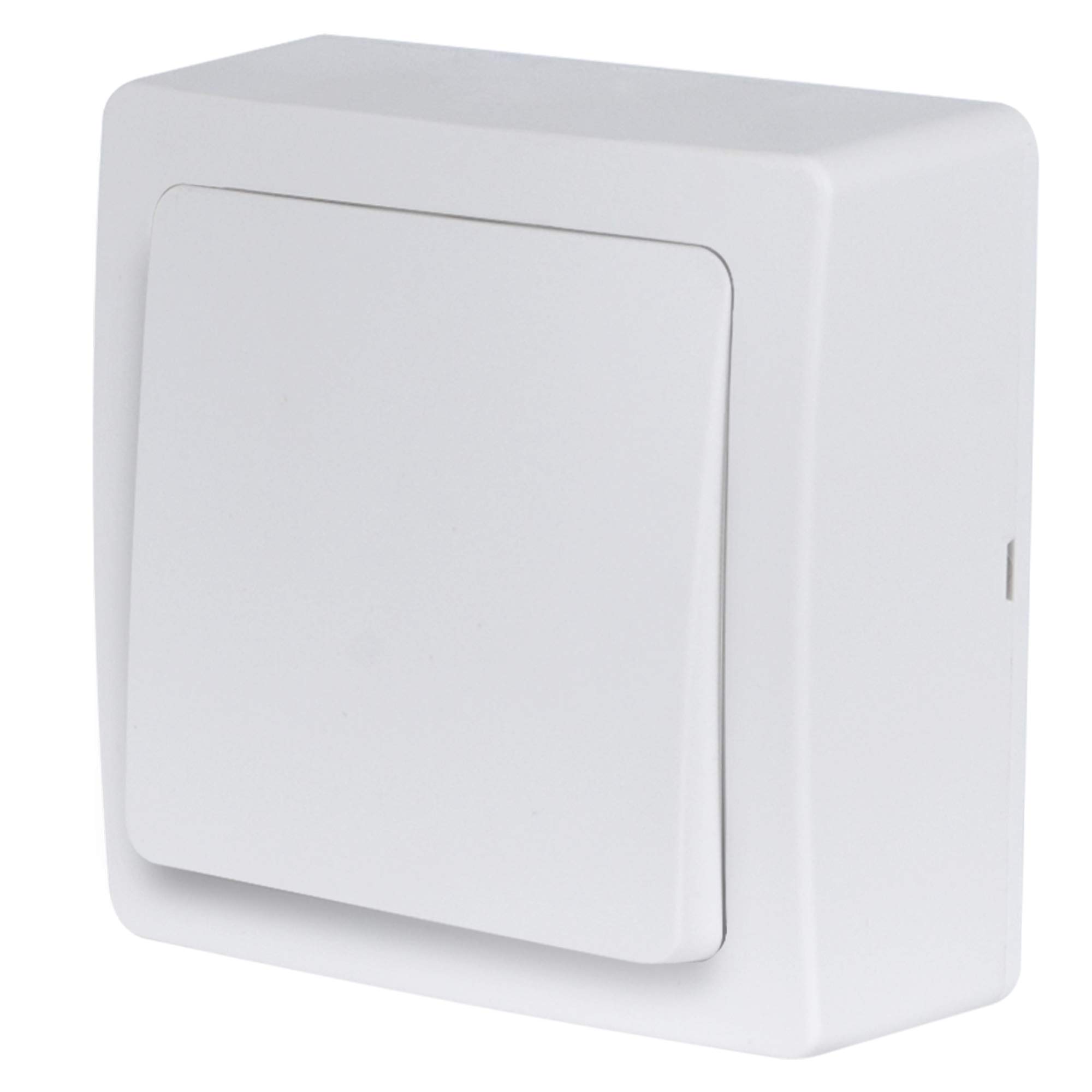 Debflex 746803 Pulsante Elettrico Impermeabile IP20 - Gamma Block - Piastra In Plastica Bianca 70x70mm