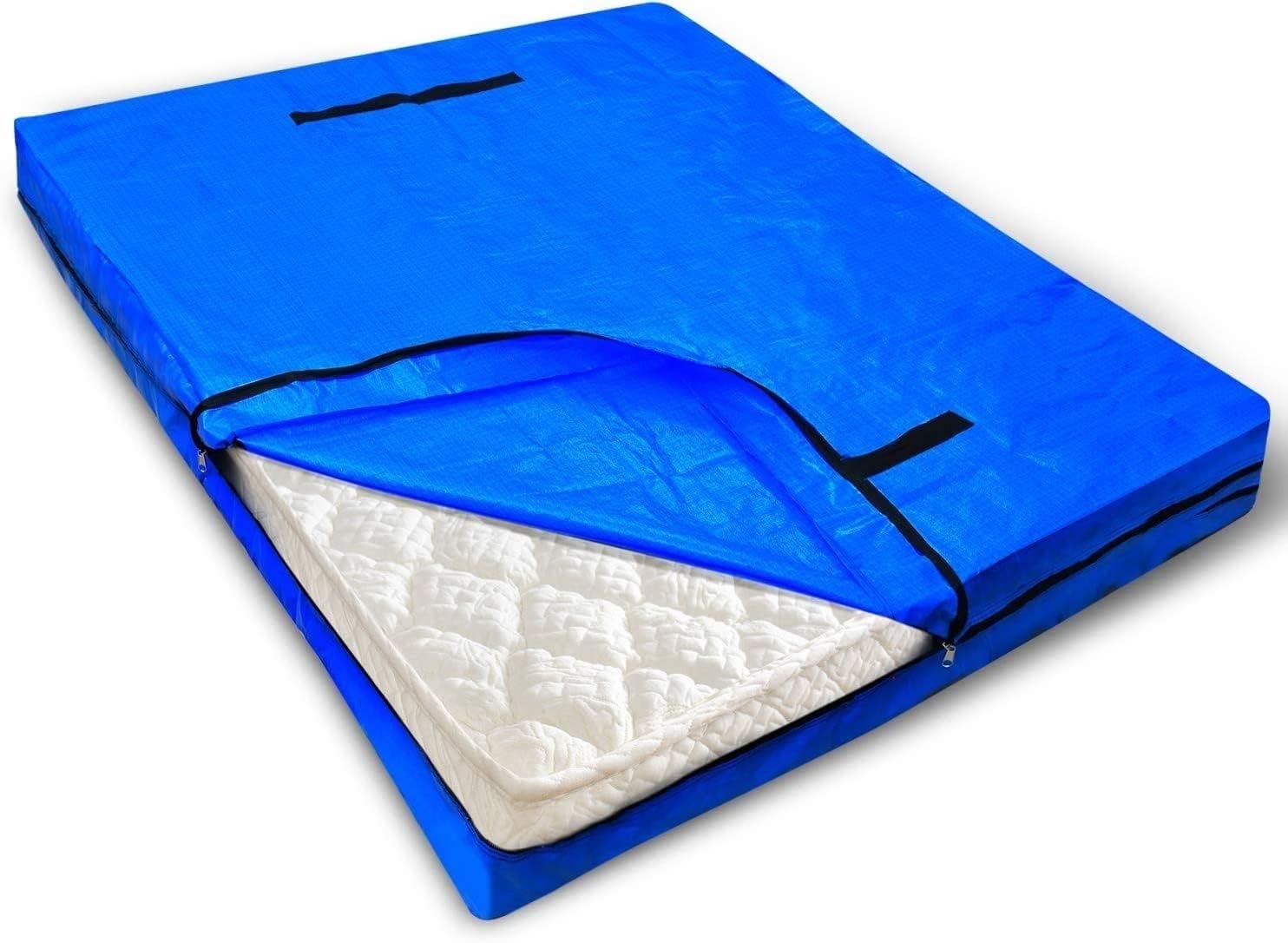 Mattress Bag Heavy Duty for Moving and Storage - Reusable Mattress Protection Cover Bag with Strong Zipper and Handles, Encasements, Made of Recycled Material(208x40.6x200.6cm)