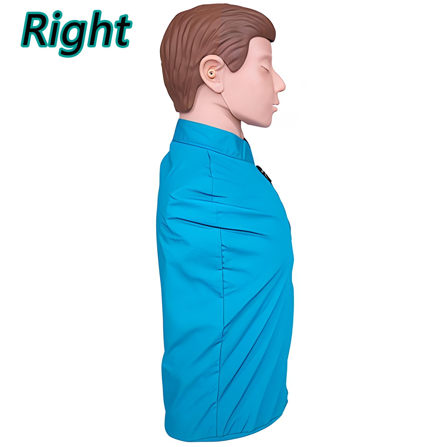 DRXRD Maniquí de Entrenamiento en Primeros Auxilios Cuerpo Medio Muñeco RCP con Mascarilla Reemplazable + 4 Bolsas Pulmonares Reemplazables + Estera + Bolsa de Transporte