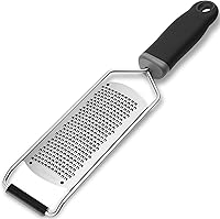 Anddgrous Upgraded Lemon Zester Cheese Grater - Stainless Steel Non-Slip Hand Grater for Garlic Ginger Chocolate, Dishwasher Safe
