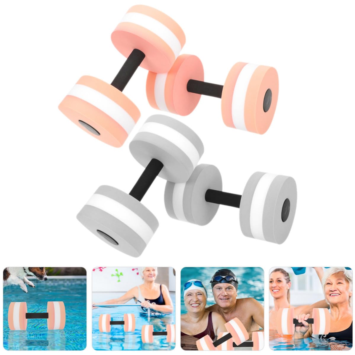 4stücke Teiliges Wassergewicht Eva Schwimmende Hanteln für Pool Fitness Aquatic Training mit Ergonomischem Griff für Ganzkörper Workout und Wassergymnastik