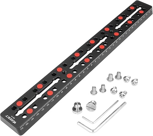 13.780 in/13.8 "Barra de riel para telescopio Vixen Style Dovetail Placa de montaje, con M6 1/4 "3/8" Tornillo de cámara para telescopio Base de