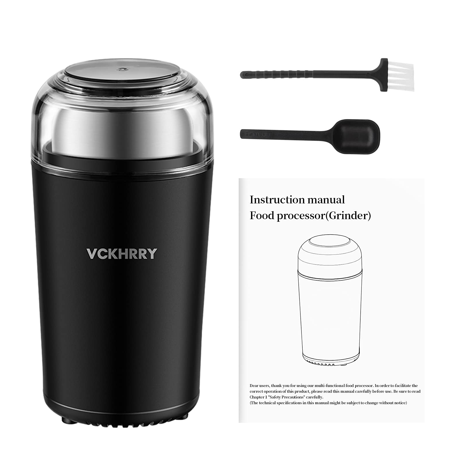 Macinacaffè Elettrico 400W Macina Spezie Fodera Lavabile Staccabile In Acciaio Inossidabile 100G Capacità 4 Lame Facile Da Pulire Fagioli Spezie Grani
