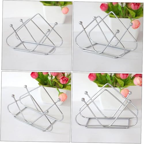 Miniatura 3 de jojofuny Soporte para toallas de papel de cocina, servilleteros para mesa de cocina, bandejas para comer, servilleteros plateados, servilleteros