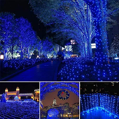 Image of LED Fairy String Lights 12 Meter Blue Copper Wire | Waterproof & Energy Saving Decorative Lights for Diwali, Home, Bedroom, Wedding, Balcony & Garden (Pack of 1)