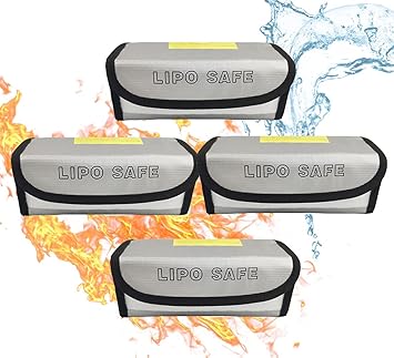 4PCS?Lipo Battery Explosionproof?Safety Bag for Lipo Battery Storage and Charging,Large Space Lipo Battery Guard