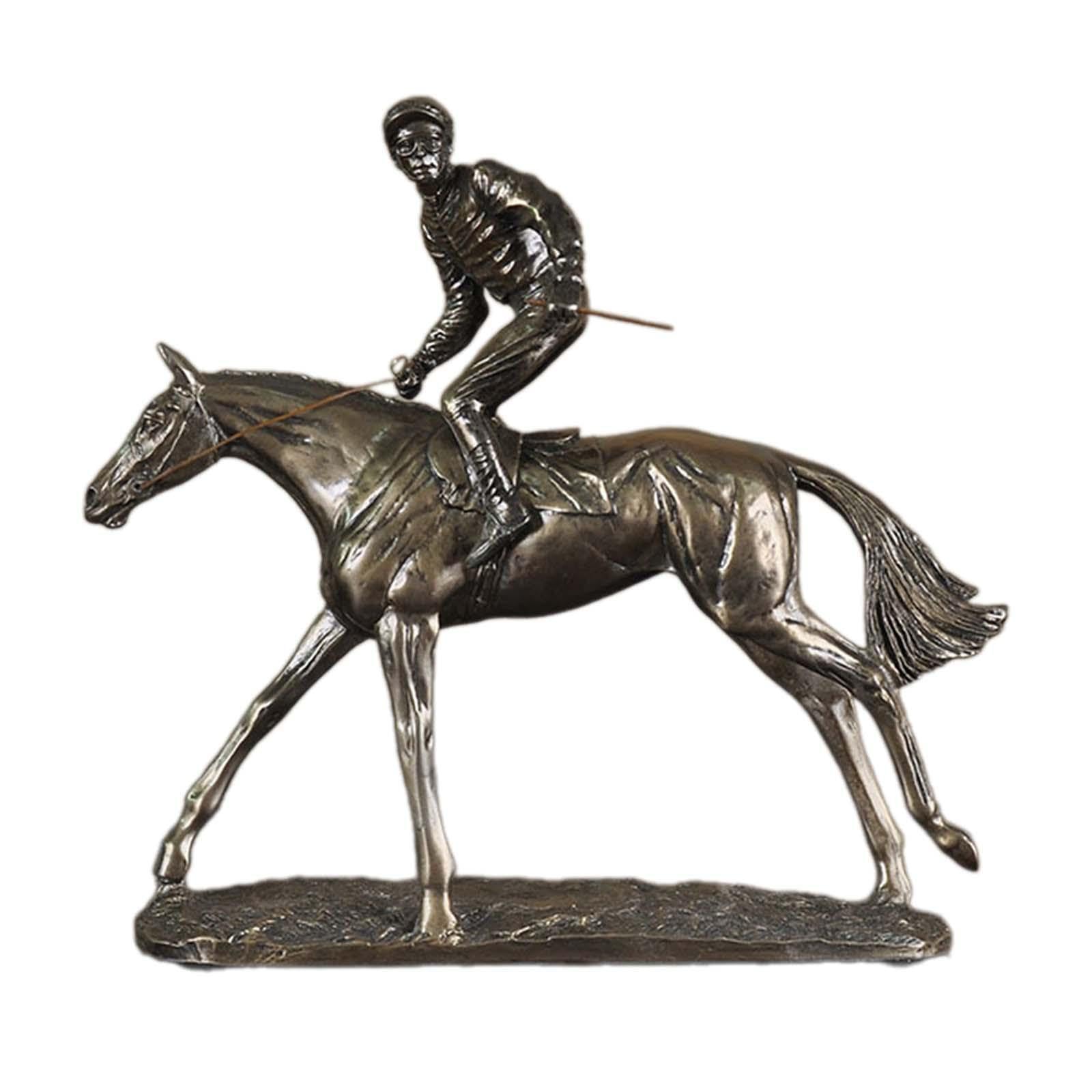 TWISAXC Charming Horse Riding Decor Sculpture for Creative With Lifelike Details Adding Rustic To Home Realistic Image