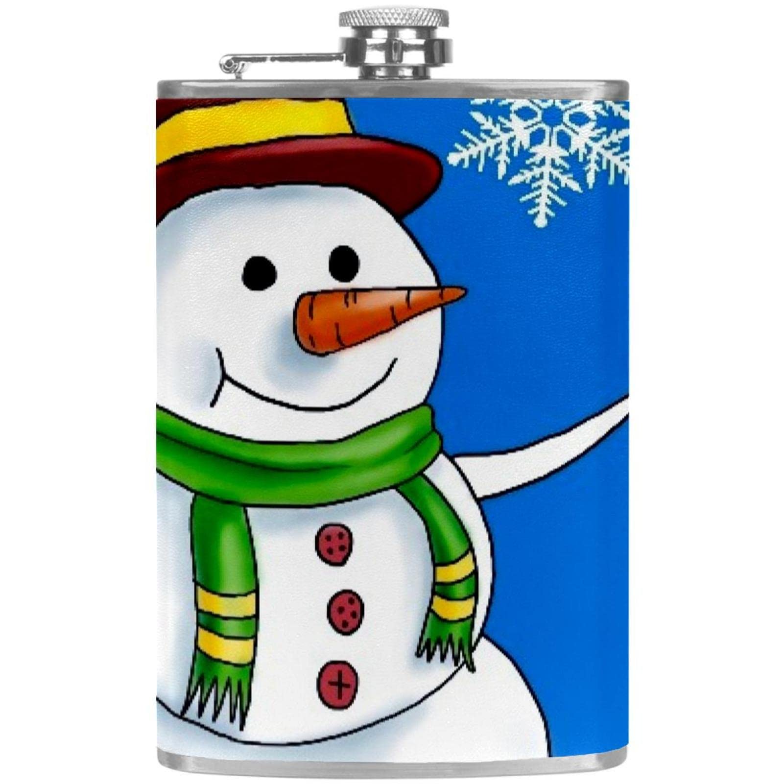 Flasque de Noël de poche en inox, fiole pour marché de Noël et ski