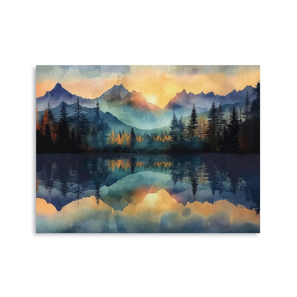 絵画 Mountain Landscape Fall Mountain Landscape II – TheGOATWallArt