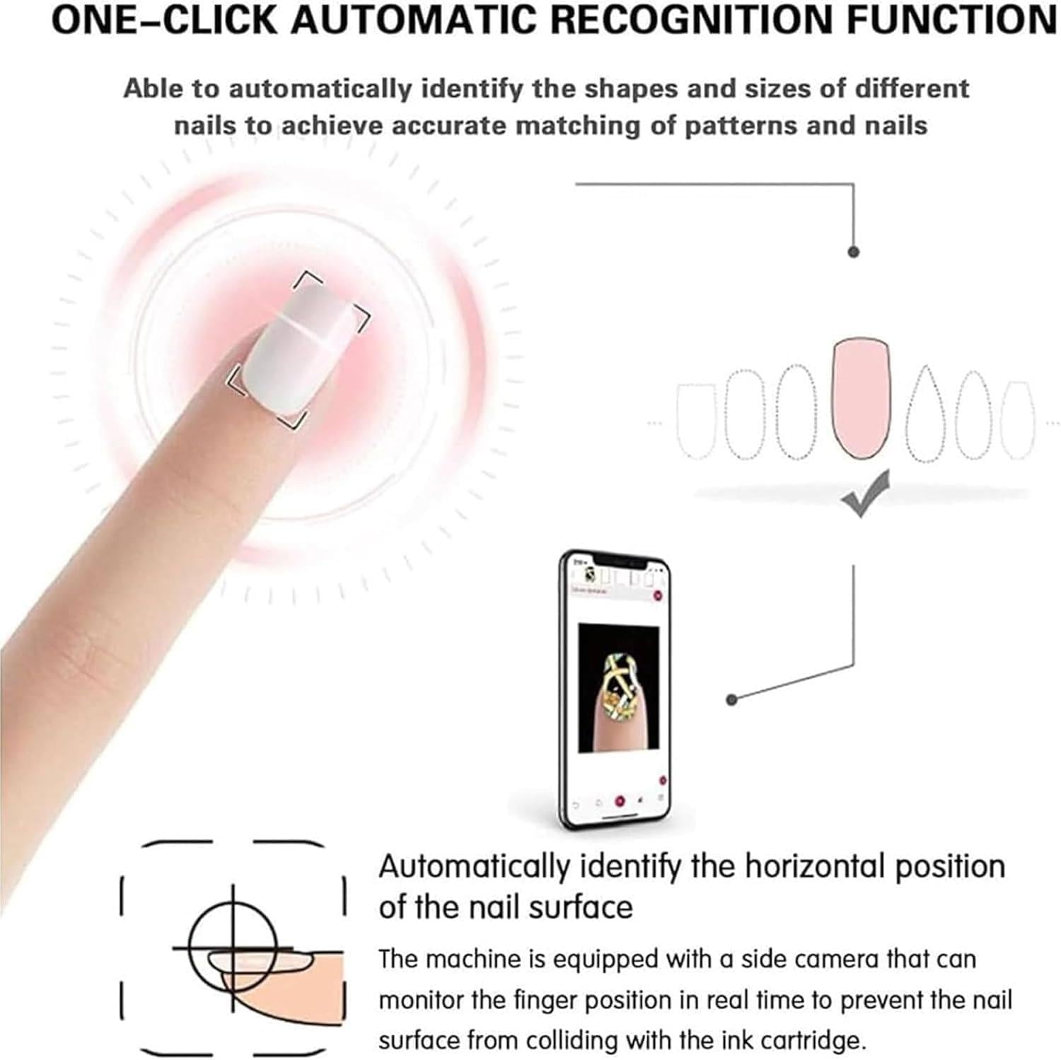 Stampante 3D Smart Nail Art, Macchina Digitale per La Pittura delle Unghie con Touch Screen da 10,1 Pollici, Supporto WiFi/Fai da Te, Stampante per Unghie Professionale per Uso in Studio di Bellezza