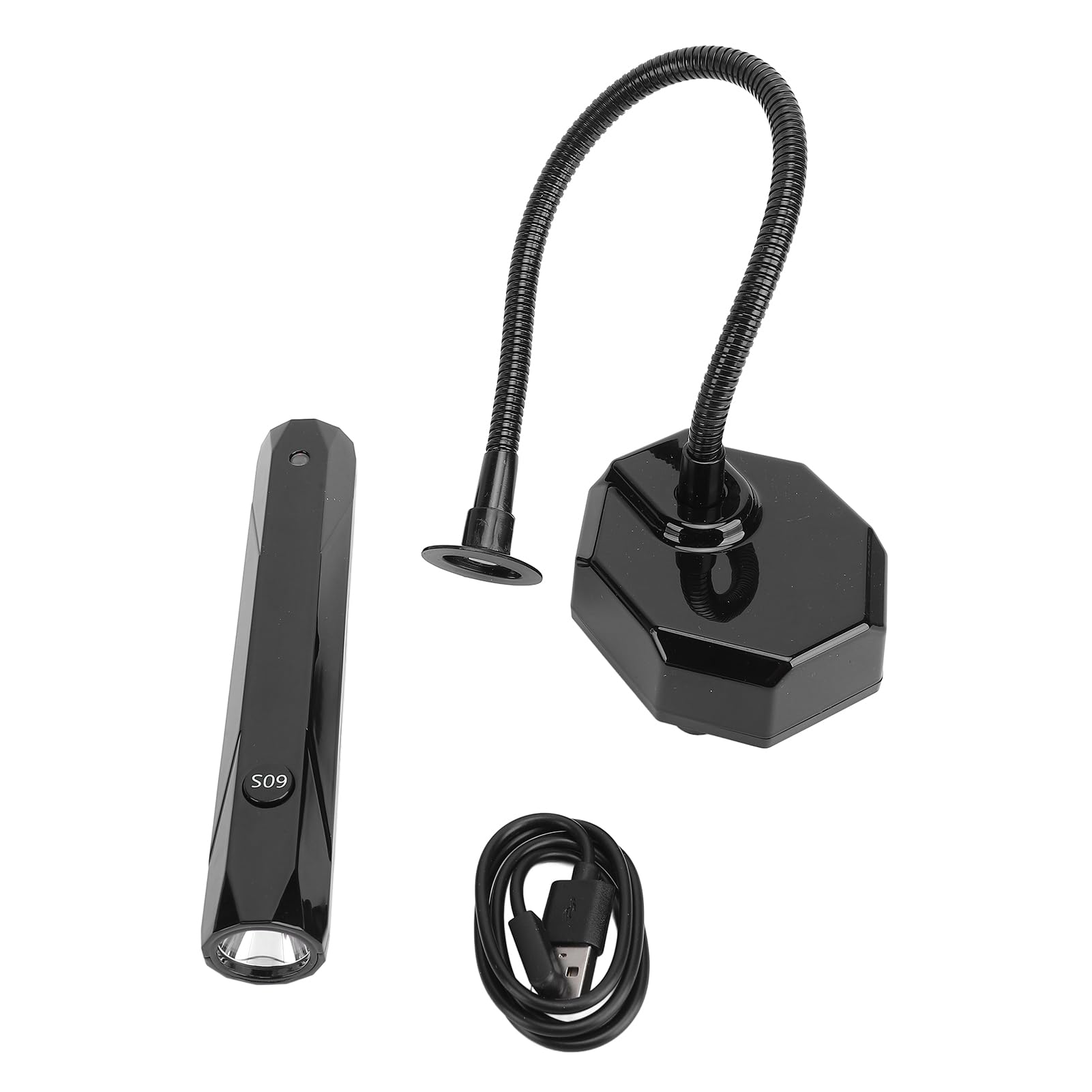 Lampada per unghie Touch Lampada per asciugatura gel a collo di cigno a LED ricaricabile senza fili, Strumenti professionali per nail art con timer, Design a collo di cigno
