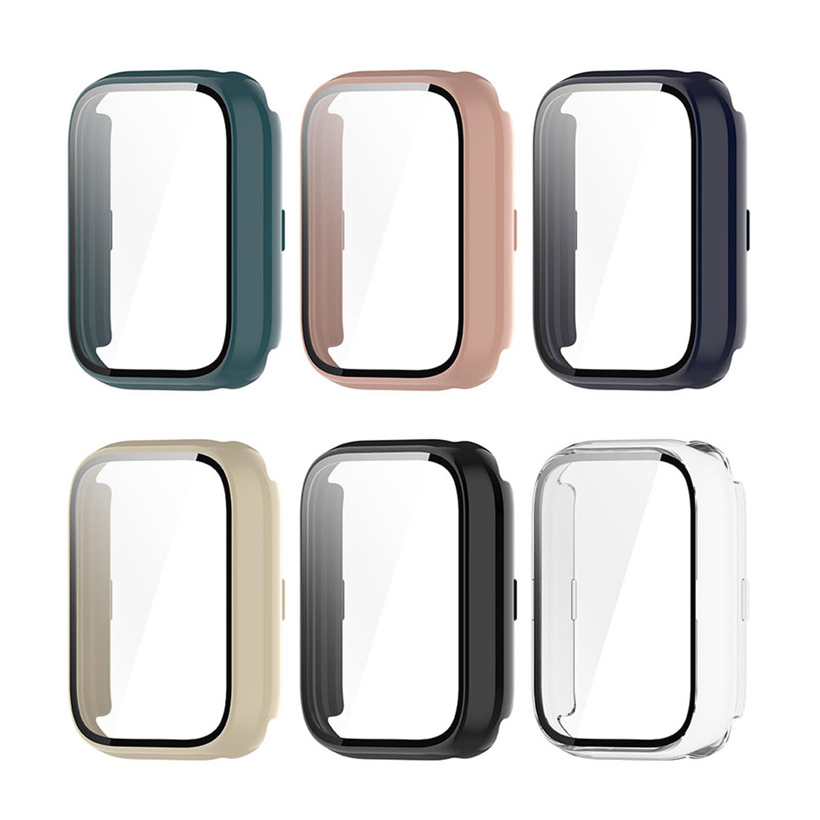 Hard Protective Case For ITOUCH AIR 3 Waterproof Screen Protector Shells Frame Smartwatch Housing Glass Film Accessories Lightweight Watch Screen Protector Case Anti Scratch Glass Screen Protector