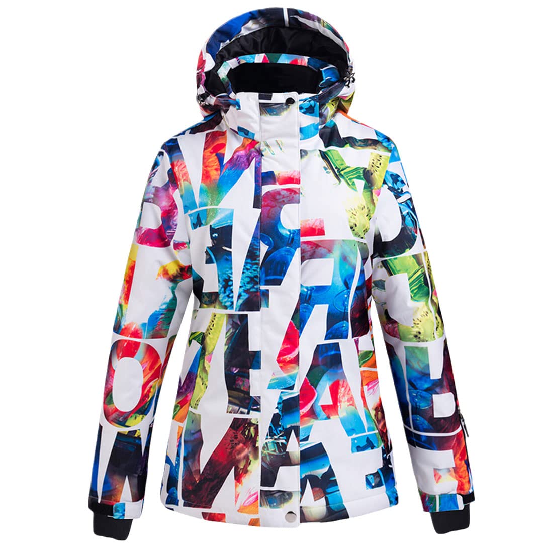 Disimlarl Ropa de esquí para mujer, traje de invierno y deportes al aire libre, chaqueta de nieve + tirantes, Picture Jacket2, XXL