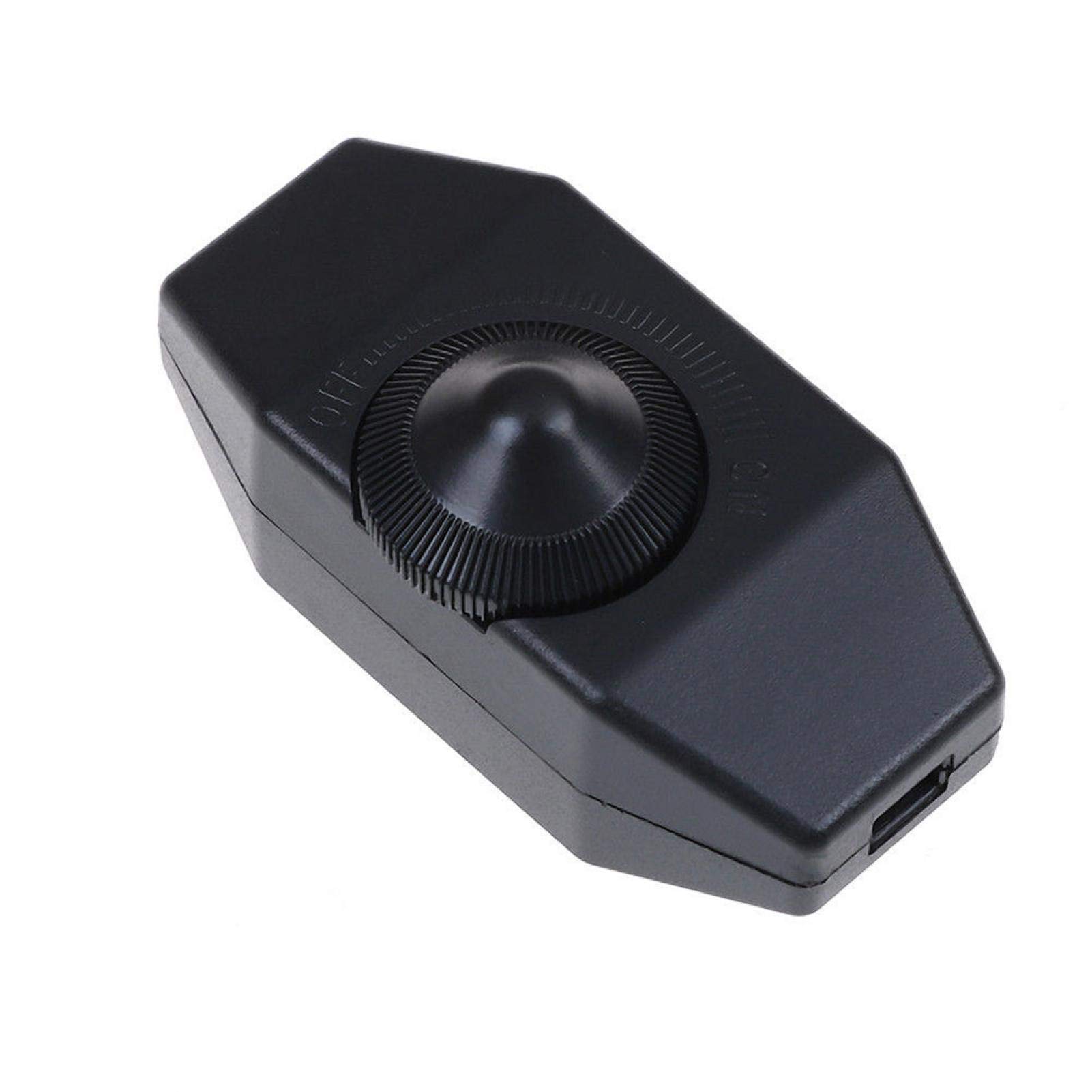 Inline LED Cord Dimmer Switch, Knob Control Dimmer Manual Lights Rotary Switch Controller Appliances Accessories for Dimmable Incandescent Lights/LED Floor Table Lamps(Black)