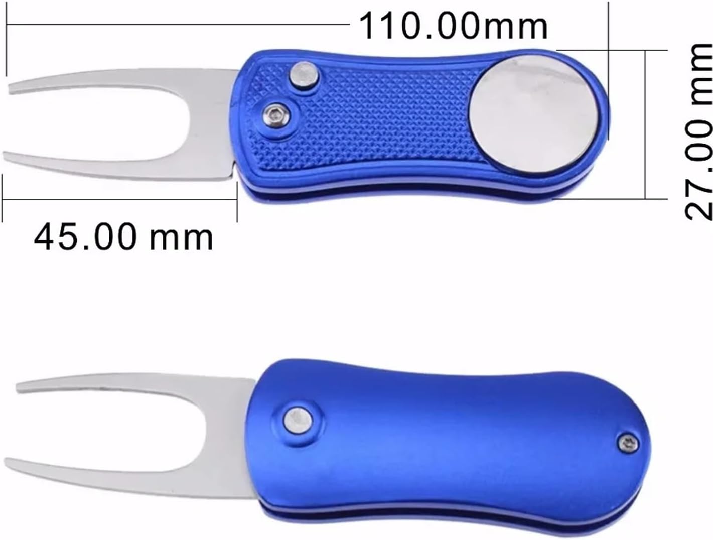 50/100PCS Golf Divot Tool Set with Custom Logo, Zinc Alloy Pitch Repair Fork and Ball Marker