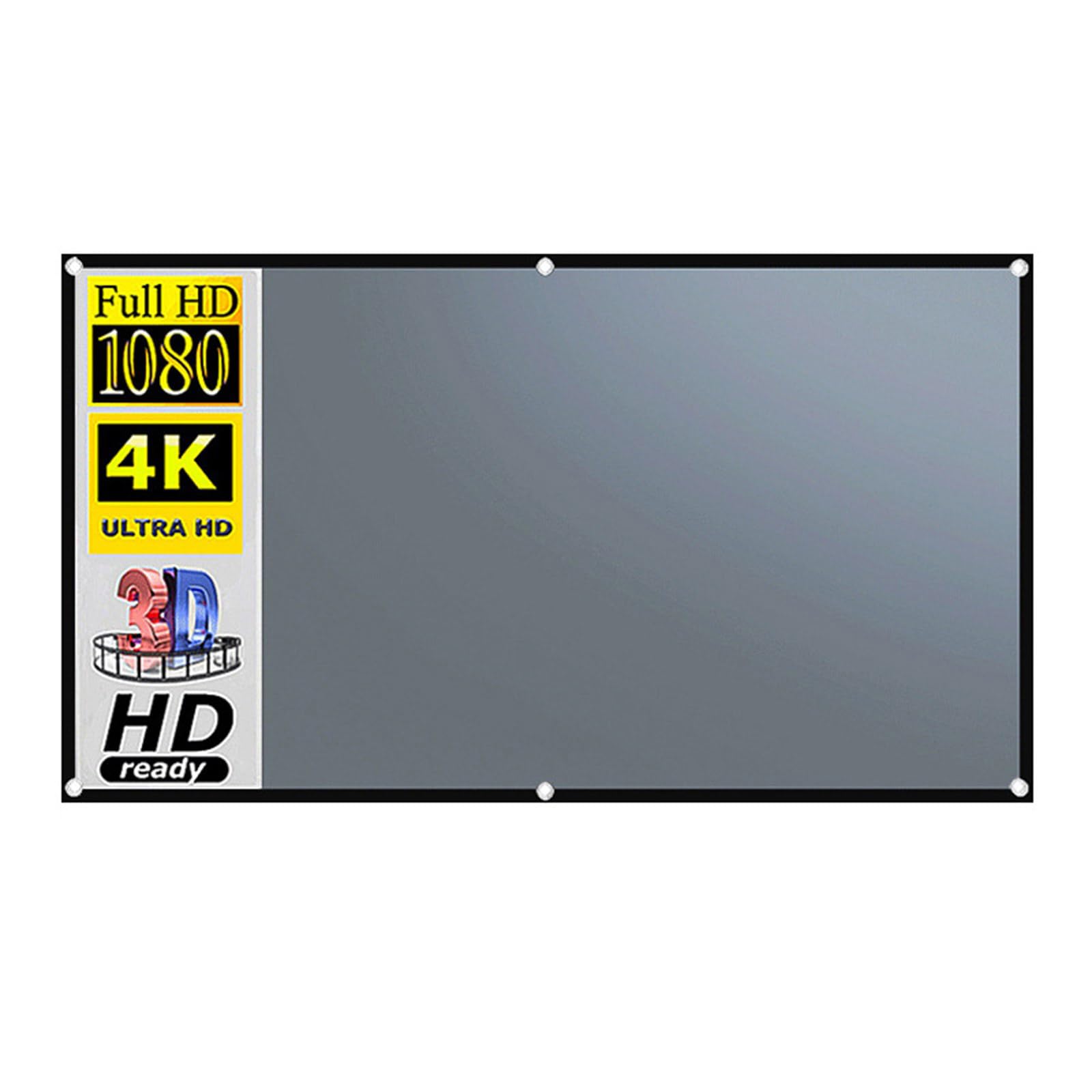 Metal Anti-Light Projector Screen Portable Foldable Frame Indoor Outdoor Viewing No Tools Needed Home Theater Metal Screen