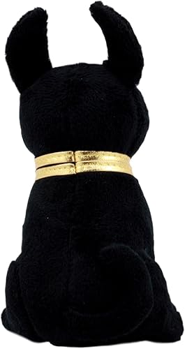 Miniatura 2 de Ebros Gift Pequeño perro de Anubis egipcio antiguo de oro negro sentado figura suave Dios del más allá Anpu Chacal coleccionable 6 pulgadas H