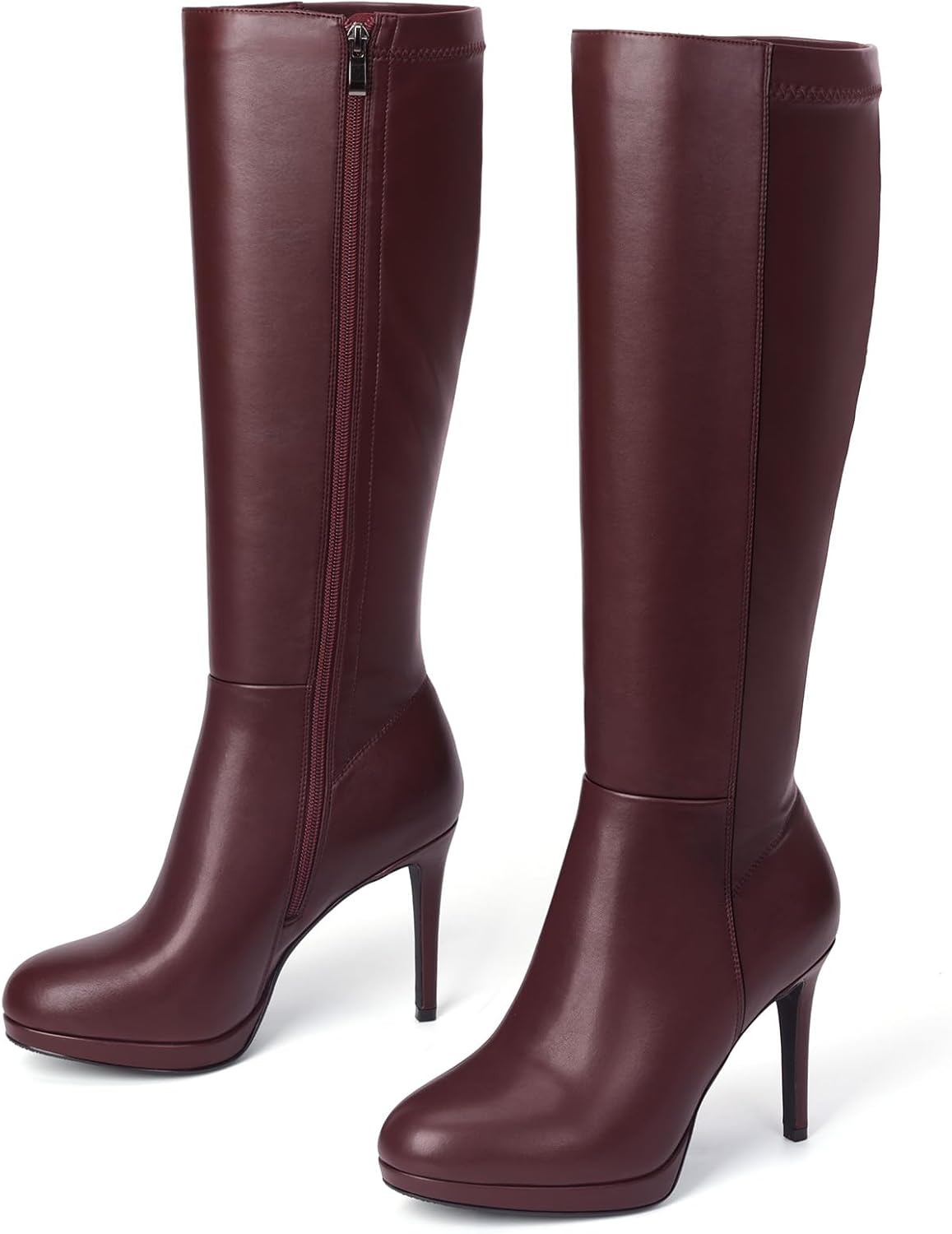 Lumeheel Black Knee High Boots Women - Platform Pointed Toe Stiletto Heel Suede Tall Boots for Fall Winter - Image 5