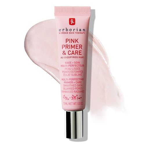 Erborian Bálsamo de crema facial multifuncional Pink Primer & Care - Conjuntos de imprimación de maquillaje, minimización de poros, hidratación de