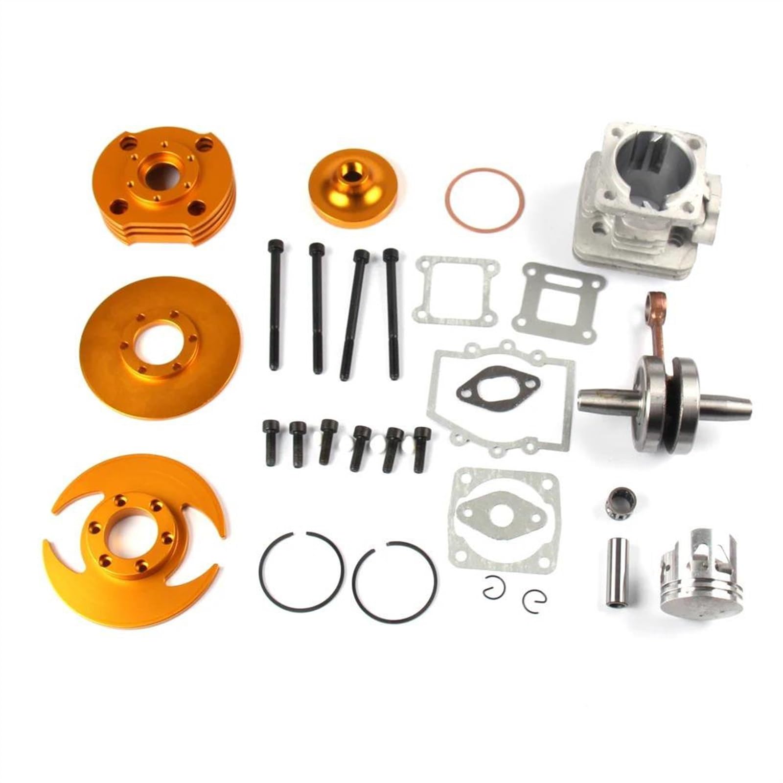 Joint de remplacement Kit De Joints Vilebrequin, Cylindre À Gros Alésage 44mm, 3 Rainures Pour 47cc 49cc Pour Mini Dirt ATV Moto Poche(Gold)