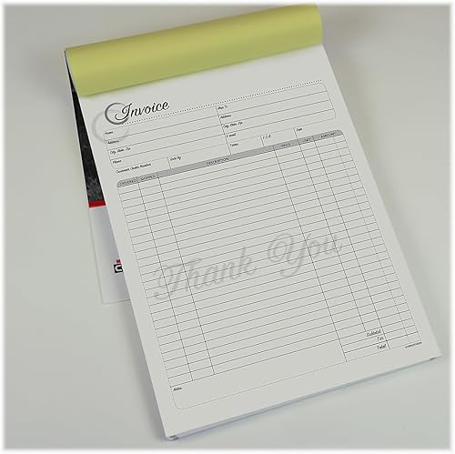 Miniatura 4 de Cosco® Libro de formularios de facturas con antideslizante, artístico, 8 1/2" x 11", 2 partes sin carbono, 50 juegos (074003)