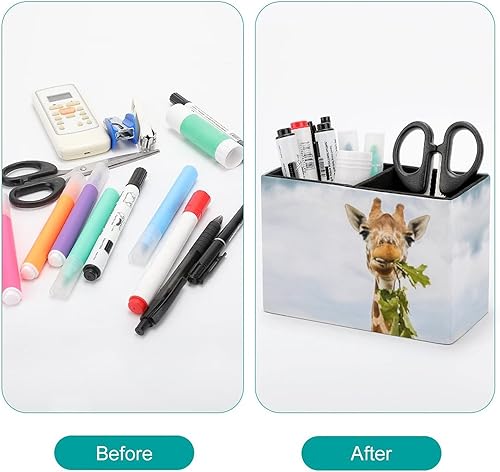 Miniatura 3 de Niapessel Portalápices para escritorio, divertido soporte de bolígrafo de jirafa, organizador de bolígrafos de escritorio, organizador de lápices de