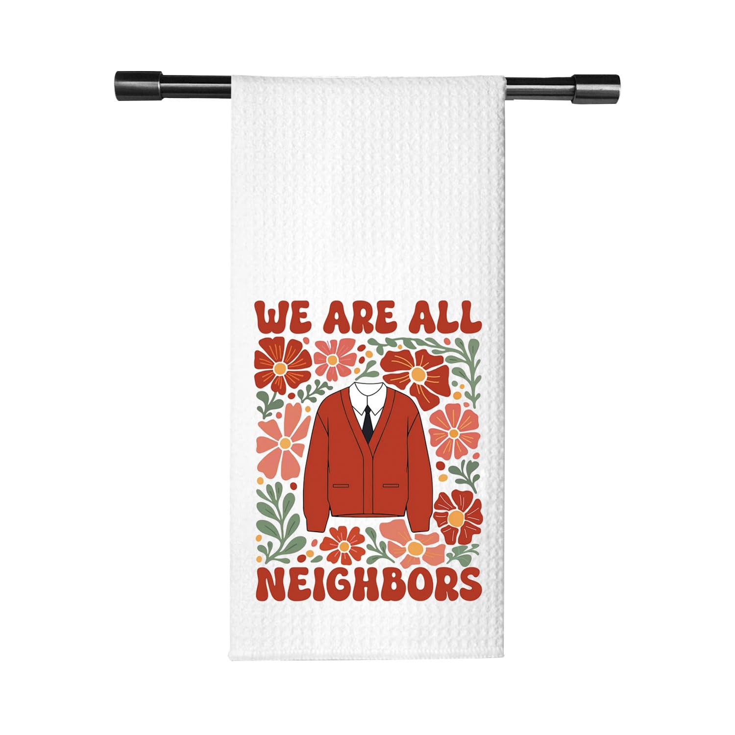 Serviette de cuisine We Are All Neighbors pour remplacer les torchons ternes avec élégance